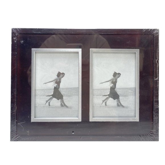 Double Rectangle Thick Bordered Collage Photo Frame - Sealed - ** As Is Damaged - Picture 1 of 7